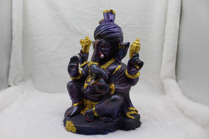 Ganesh Ganesha Ganpati Ganapati Hindu God Hindu God Ganesh fiber idol Purple