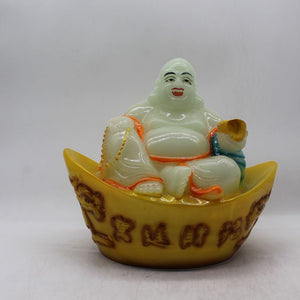 Lucky Laughing Buddha,statue,Happy sitting,showpeace,luckey man,Happy man White