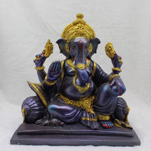 Load image into Gallery viewer, Ganesh Ganesha Ganpati Ganapati Hindu God Hindu God Ganesh fiber idol Purple