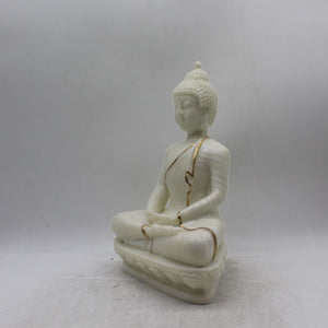 Buddha Sitting Medium,showpiece Decorative Statue Figurine God GiftWhite