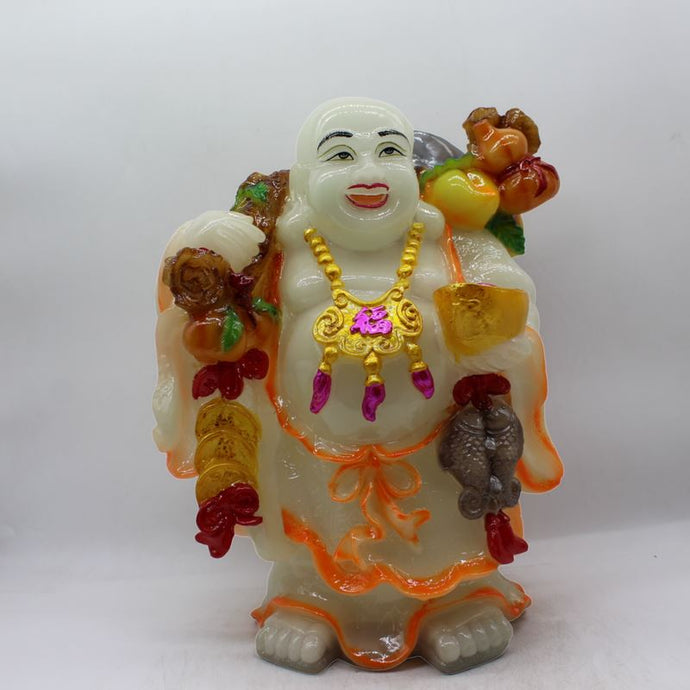 Lucky Laughing Buddha,statue,Happy sitting,showpeace,luckey man,Happy man White