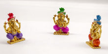 Load image into Gallery viewer, LORD GANESHA  FECT MULTI  COLOR CAR DASH BOARD SMALL STATUE HINDU METAL