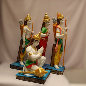 Ram Darbar, Ram Family, Ram,Sita,Laxman,Lakshman,Hanuman idol, statueMulti color