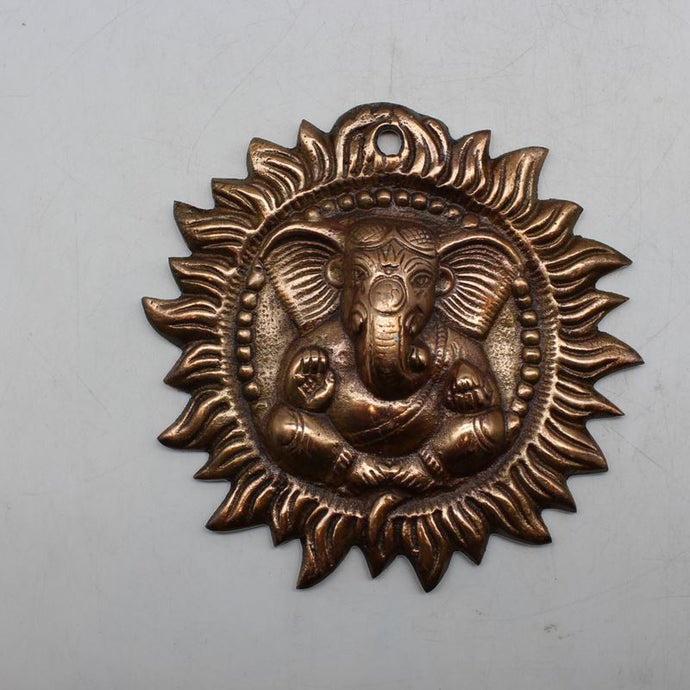 Lord Ganesha Wall Hanging -For Home Decor, Housewarming Gift, Hindu God of Luck..Metal Lord Ganesha Frame Wall Hanging Showpiece