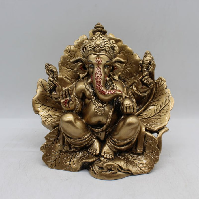 Ganesh Ganesha Ganpati Ganapati Hindu God Hindu God Ganesh fiber idolGold