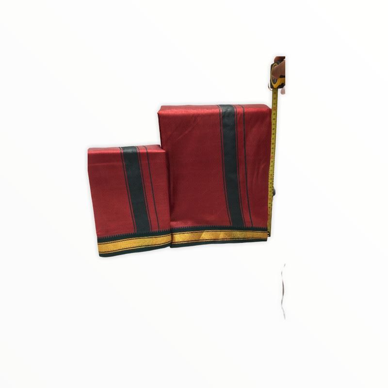 Men's Traditional Veshti / Dhoti / Vasti with Angavastram