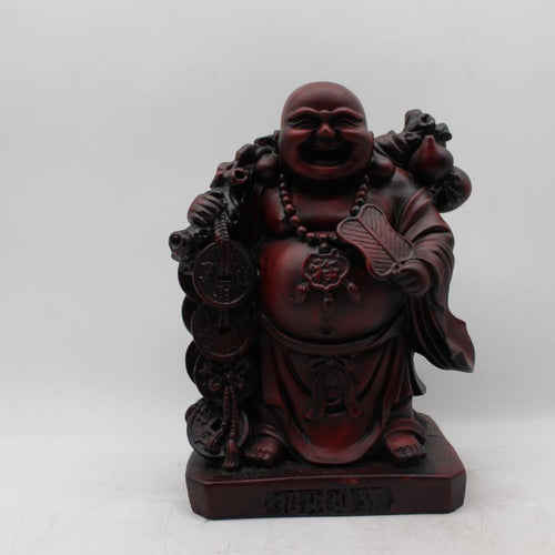 Lucky Laughing Buddha,statue,Happy sitting,showpeace,luckey man,Happy man Maroon