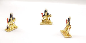 LORD SHANKAR GOLD COLOR SHANKAR CAR DASH BOARD SMALL STATUE HINDU METAL