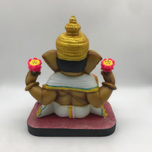 Load image into Gallery viewer, Ganesh Ganesha Ganpati Ganapati Hindu God Ganesh fiber idol Brown White