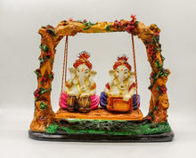 Load image into Gallery viewer, Indian Fiber Lord Ganesha jula Statue for Home &amp; office decor, temple, diwali Pooja