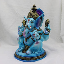 Load image into Gallery viewer, Ganesh Ganesha Ganpati Ganapati Hindu God Hindu God Ganesh fiber idol Blue