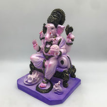 Load image into Gallery viewer, Ganesh Ganesha Ganpati Ganapati Hindu God Ganesh fiber idol Light Purple