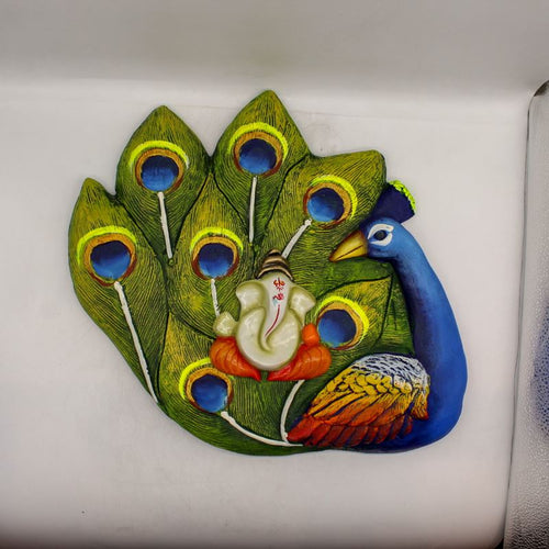 Ganesh Frame Ganesha Frame Ganpati Wall Frame Hanging Home Decore Multi color