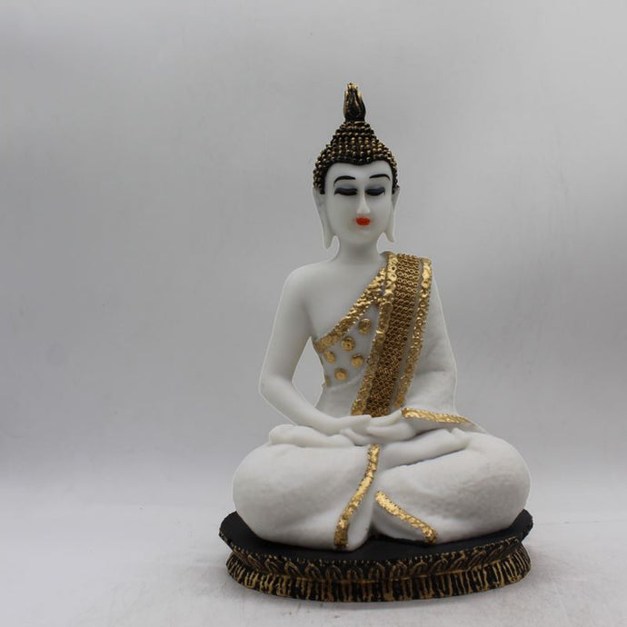 Buddha Sitting Medium,showpiece Decorative Statue Figurine God GiftWhite