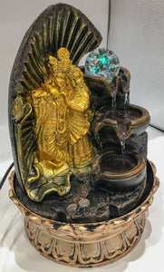 Radhakrishna Water Fountain Pacific Giftware Sacred Hindu Goddes Radhakrishna