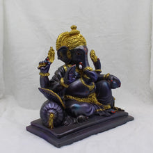 Load image into Gallery viewer, Ganesh Ganesha Ganpati Ganapati Hindu God Hindu God Ganesh fiber idol Purple