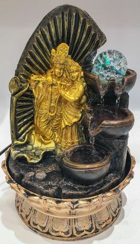 Radhakrishna Water Fountain Pacific Giftware Sacred Hindu Goddes Radhakrishna