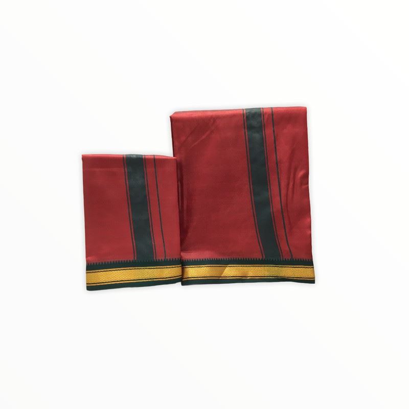 Men's Traditional Veshti / Dhoti / Vasti with Angavastram