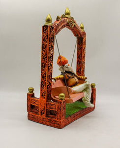 Indian Fiber Lord Ganesha jula Statue for Home & office decor, temple, diwali Pooja
