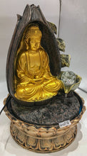 Load image into Gallery viewer, Gautam buddha Water Fountain Golden Buddha with LED Light Indoor Water Fountain