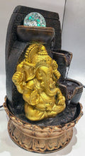 Load image into Gallery viewer, Ganesh Water Fountain Ganesha Zen Meditation Indoor Waterfall  Rolling Ball