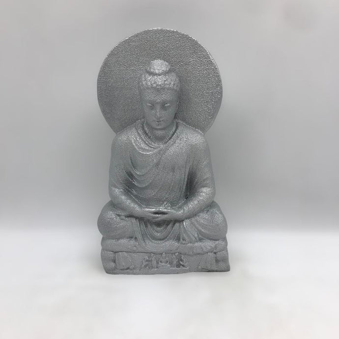 Buddha buddh buddha sitting medium Showpiece Home decore Silver