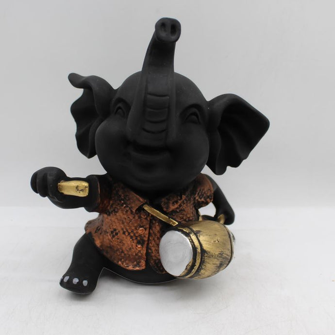 Ganesh Ganesha Ganpati Ganapati Hindu God Hindu God Ganesh fiber idolBlack