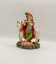 Load image into Gallery viewer, Indian Fiber Lord Krishna Statue for Home &amp; office decor, temple, diwali Pooja