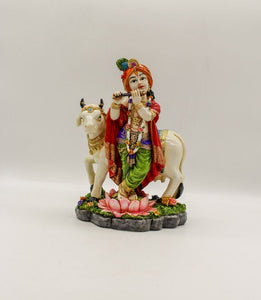 Indian Fiber Lord Krishna Statue for Home & office decor, temple, diwali Pooja