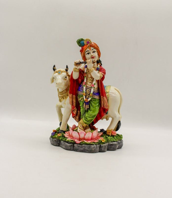 Indian Fiber Lord Krishna Statue for Home & office decor, temple, diwali Pooja