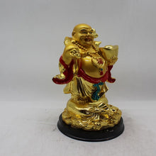Load image into Gallery viewer, Lucky Laughing Buddha,statue,Happy sitting,luckey man,Happy man Gold color