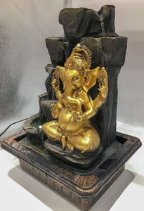 Ganesh Water Fountain Ganesha Zen Meditation Indoor Waterfall