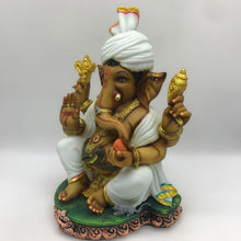 Load image into Gallery viewer, Ganesh Ganesha Ganpati Ganapati Hindu God Ganesh fiber idol Brown White