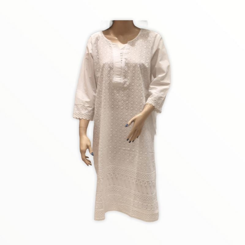 Women's Cotton Embroidered Kurta Kurti