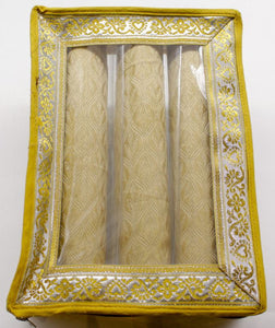 3 Roll Bangle Bracelet Cover Bag INDIAN Chudi Kangan Watch Travel Cases Storage