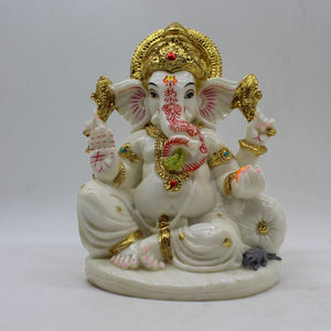 Indian Lord Ganesha Statue for Home & office decor, temple, diwali Pooja,Sitting statue of lord Ganesha