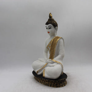 Buddha Sitting Medium,showpiece Decorative Statue Figurine God GiftWhite