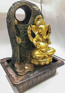 Ganesh Water Fountain Ganesha Zen Meditation Indoor Waterfall
