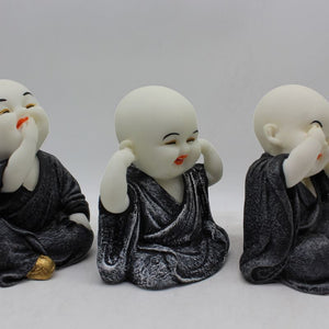 Buddha Sitting Medium,showpiece, Buddha, Baby buddha God Gift Black