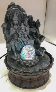 Shiva family Water Fountain Pacific Giftware Sacred Hindu Goddes Shivafamily