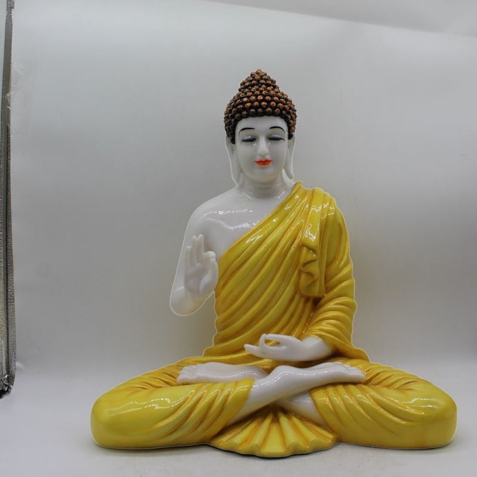 Buddha Sitting Medium,showpiece Decorative Statue Figurine God GiftWhite