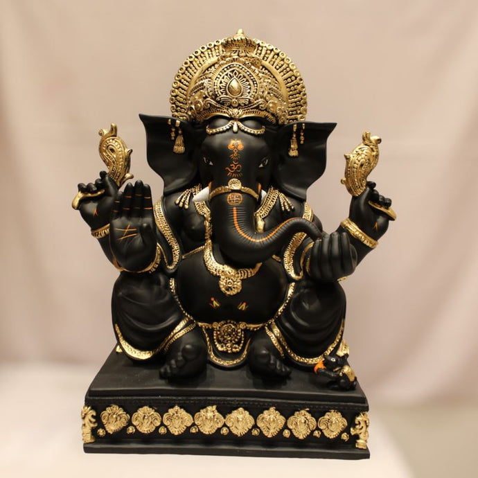 Lord Ganesha, Ganpati, Bal Ganesh, Ganesh statue idolBlack