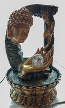 Load image into Gallery viewer, Buddha Water Fountain Golden Buddha with LED Light Indoor Water Fountain