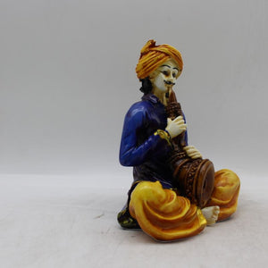 Rajasthani boy,Rajasthani man,Musician man Rajasthani statue, idol Blue color