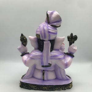 Ganesh Ganesha Ganpati Ganapati Hindu God Ganesh fiber idol Light Purple