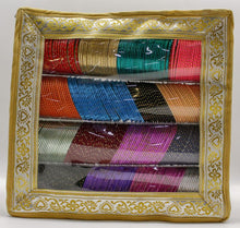 Load image into Gallery viewer, 4 Roll Bangle Bracelet Cover Bag INDIAN Chudi Kangan Watch Travel Cases Storage