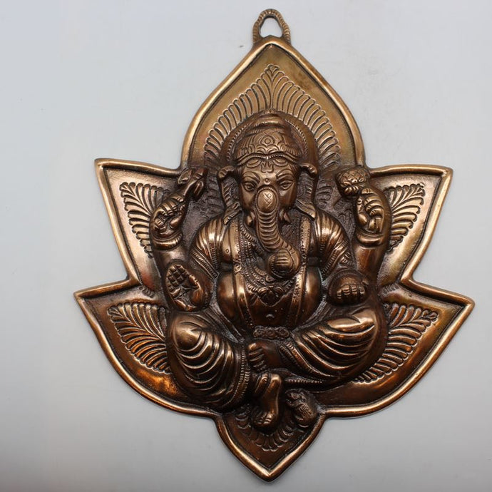 Lord Ganesha Wall Hanging -For Home Decor, Housewarming Gift, Hindu God of Luck..Metal Lord Ganesha Frame Wall Hanging Showpiece