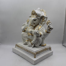 Load image into Gallery viewer, Ganesh Ganesha Ganpati Ganapati Hindu God Hindu God Ganesh fiber idolWhite