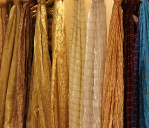 Men's Silk Crush Dupatta - Stole Chunni For Sherwani - Non Stretch size 26 x 250 cm - Stretched size 44 x 250 cm