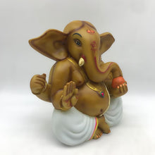 Load image into Gallery viewer, Ganesh Ganesha Ganpati Ganapati Hindu God Ganesh fiber idol Brown White